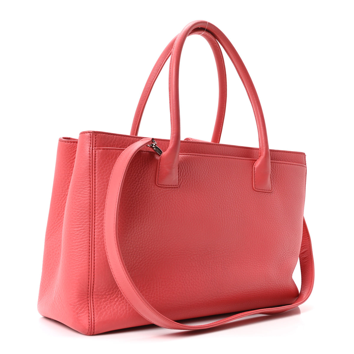 Chanel Calfskin Cerf Executive Shopper Tote Coral 4 of 11