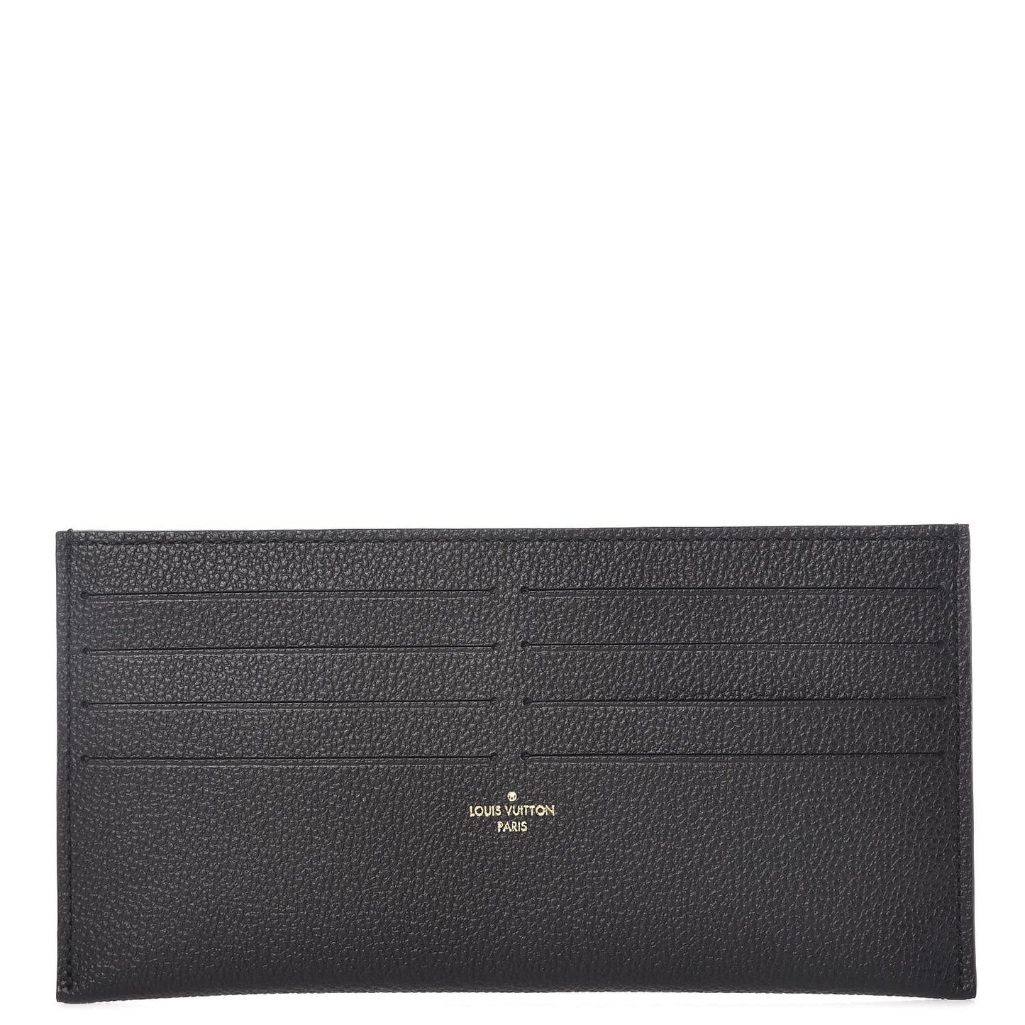 Calfskin Felicie Chain Wallet Card Holder Insert Black