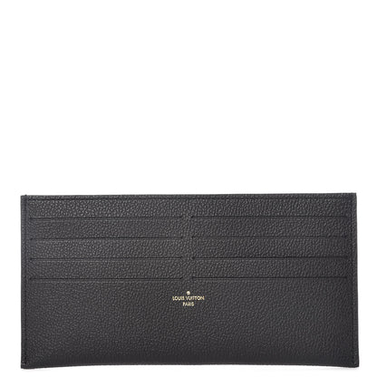 Louis Vuitton Calfskin Felicie Chain Wallet Card Holder Insert Black 1 of 6