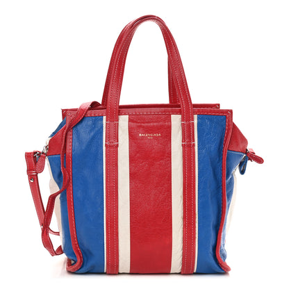 Balenciaga Agneau Arena Multicolore S Bazar Shopper Tote Bleu White Rouge 1 of 11