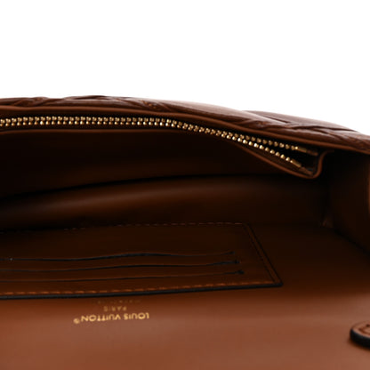 Louis Vuitton Lambskin Malletage Wallet On Chain GO-14 Tan 5 of 9