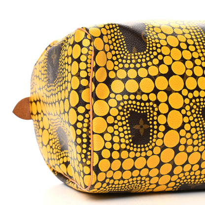 Louis Vuitton Monogram Kusama Town Speedy 30 Yellow 8 of 9