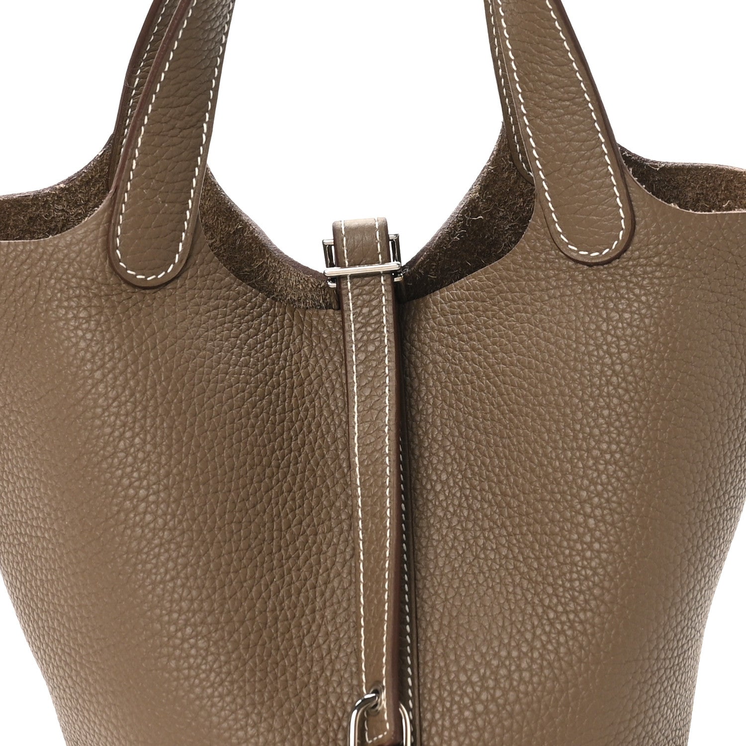 Hermes Taurillon Clemence Picotin Lock 18 PM Etoupe 8 of 12