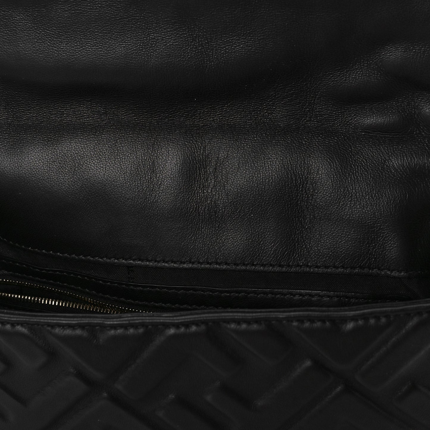 Nappa FF 1974 Embossed Baguette Black