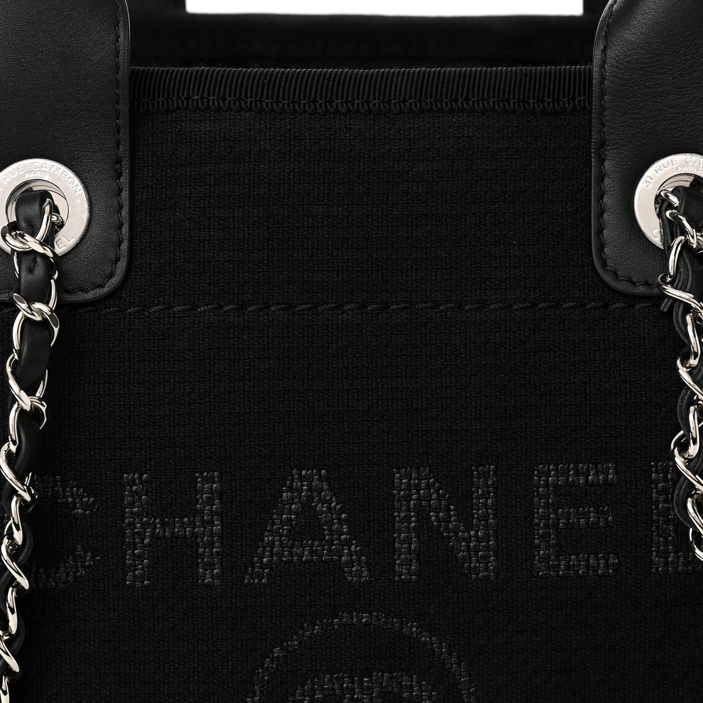 Mixed Fibers Medium Deauville Tote Black