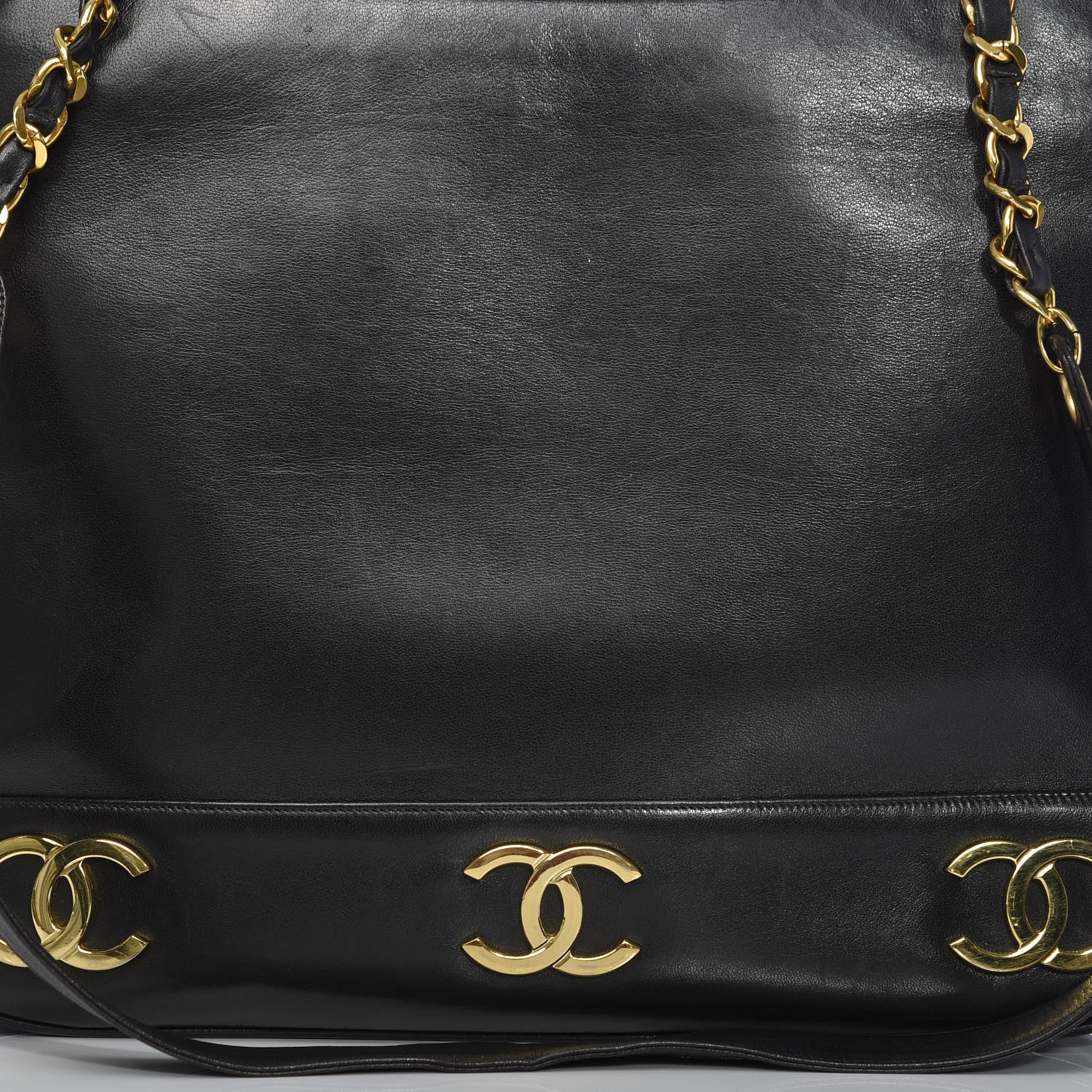 Chanel Lambskin CC Shoulder Bag Black 10 of 10