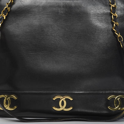 Chanel Lambskin CC Shoulder Bag Black 10 of 10