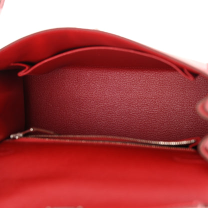 Hermes Epsom Kelly Sellier 25 Rouge Casaque 5 of 10