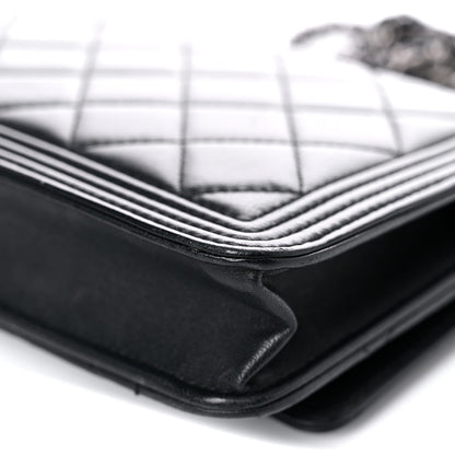 Chanel Lambskin Quilted Boy Wallet On Chain WOC Black 15 of 25
