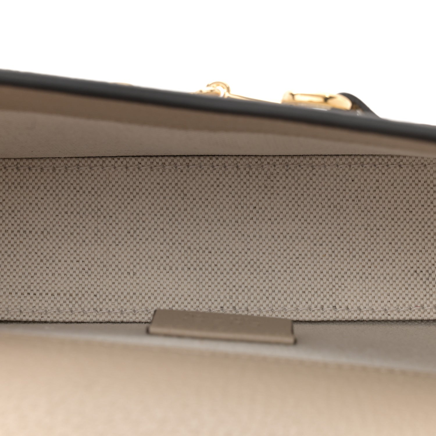 Gucci GG Supreme Monogram Textured Dollar Calfskin Mini Horsebit 1955 Shoulder Bag Beige Mystic White Oatmeal 5 of 12