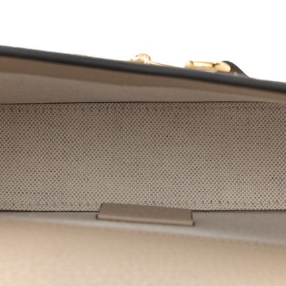 Gucci GG Supreme Monogram Textured Dollar Calfskin Mini Horsebit 1955 Shoulder Bag Beige Mystic White Oatmeal 5 of 12