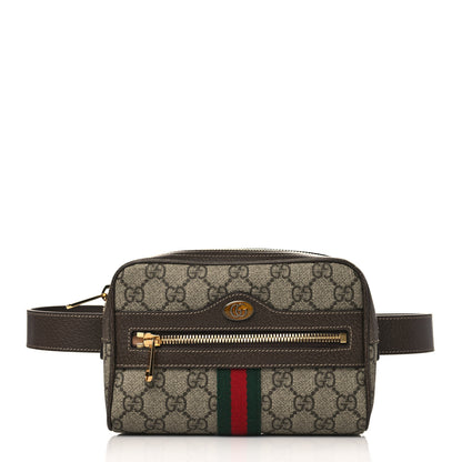 Gucci GG Supreme Monogram Web Small Ophidia Belt Bag 85 34 Dark Brown 1 of 9