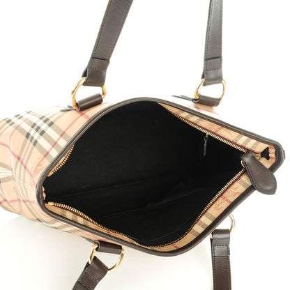 Burberry Haymarket Check Medium Regent Tote Chocolate 5 of 8