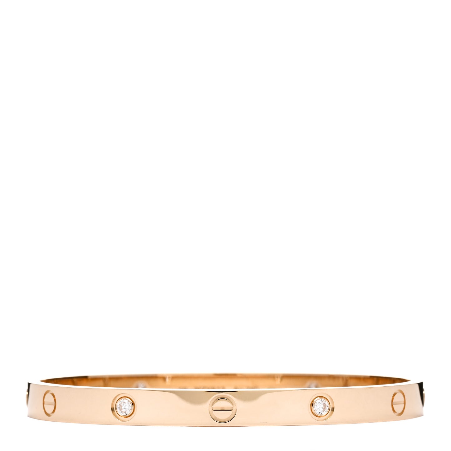 18K Pink Gold 4 Diamond LOVE Bracelet 19