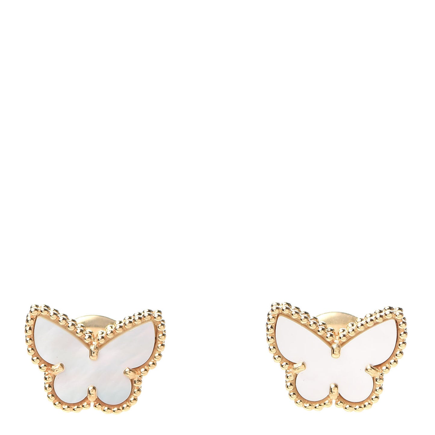 18K Yellow Gold Mother of Pearl Sweet Alhambra Butterfly Earrings