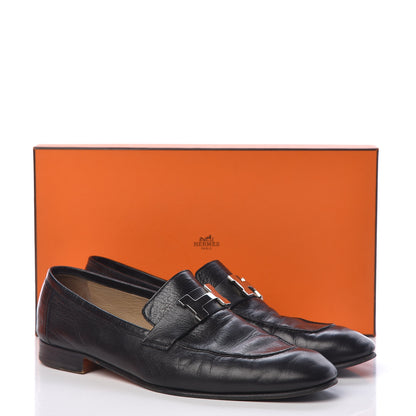 Hermes Goatskin Mens Paris Loafers 43 Black 20 of 20