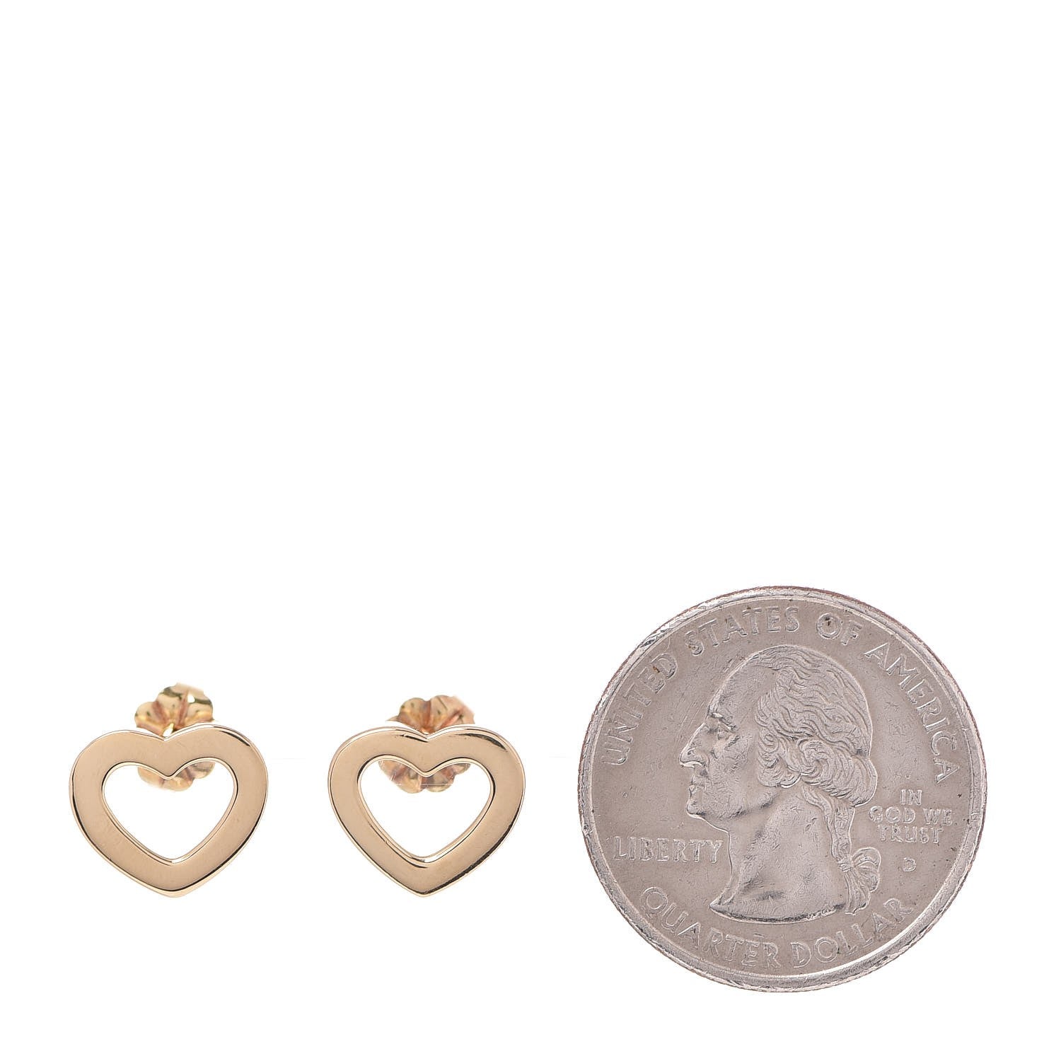 Tiffany 18K Yellow Gold Heart Earrings 2 of 4
