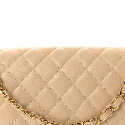Chanel Caviar Quilted Jumbo Double Flap Beige 8 of 10