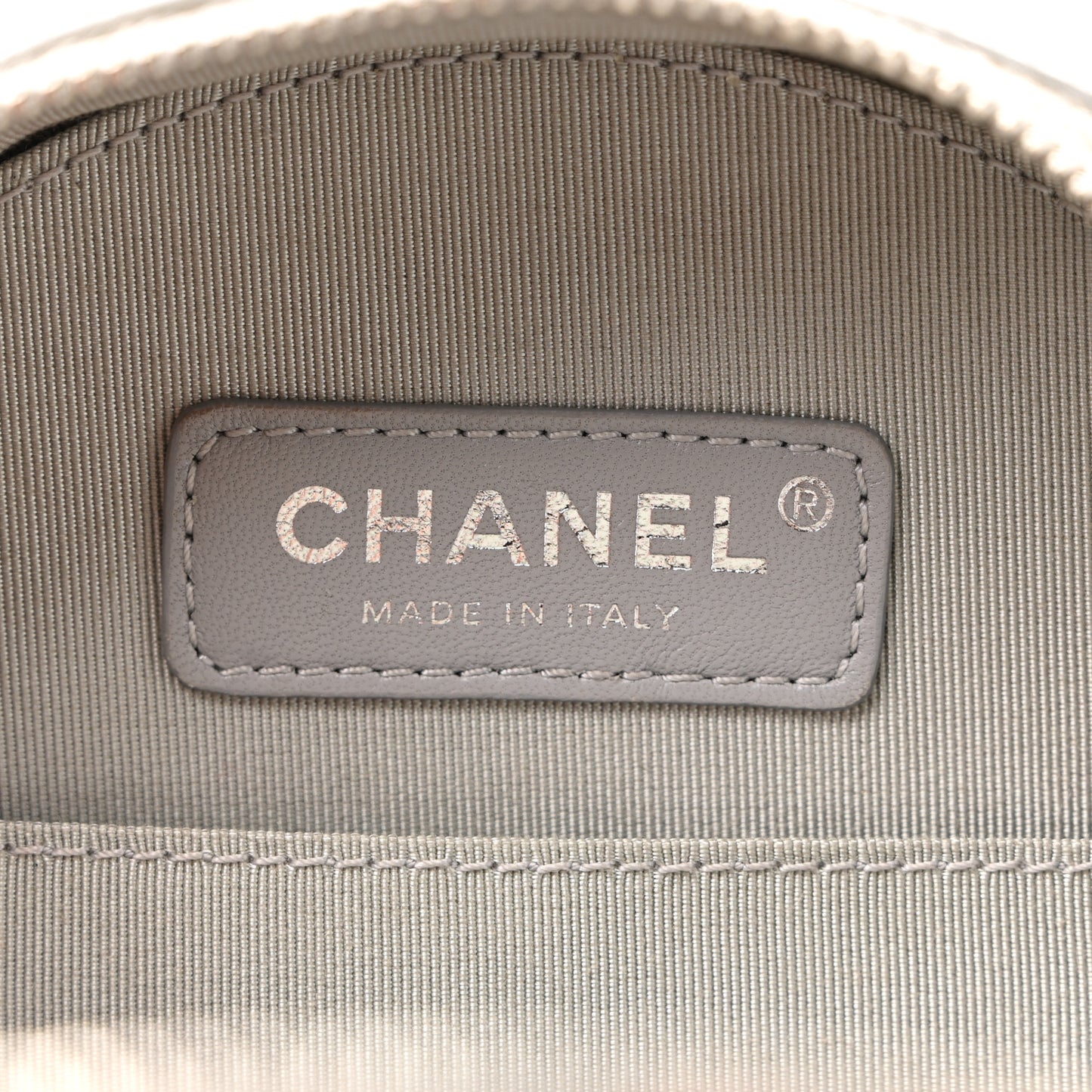 Metallic Glazed Calfskin Round As Earth Evening Bag Silver