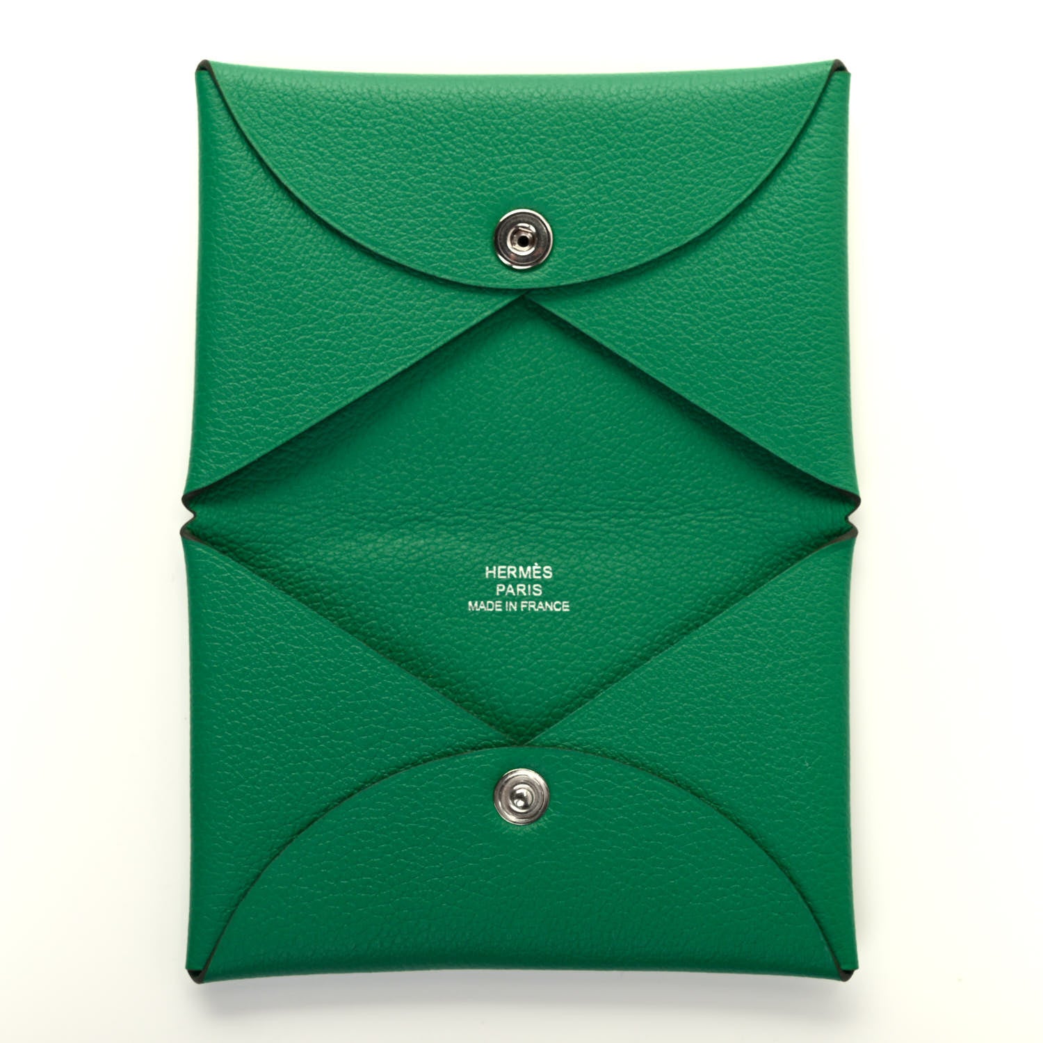 Hermes Evercolor Calvi Card Case Vert Vertigo 5 of 7
