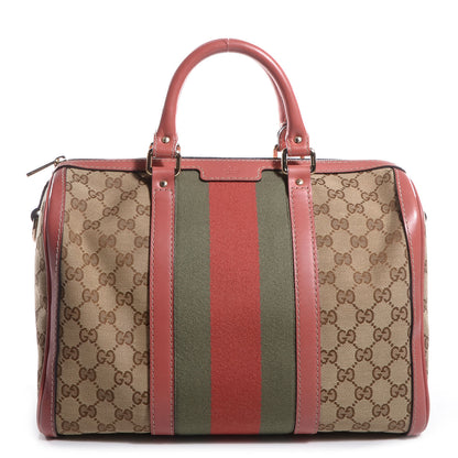 Gucci Monogram Vintage Web Medium Boston 1 of 7