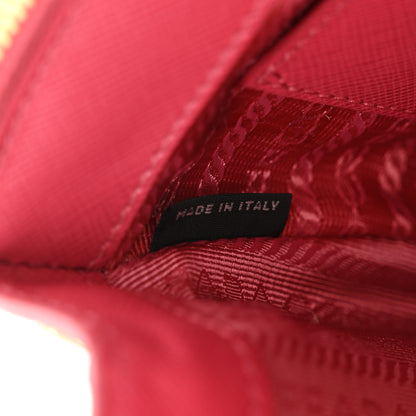 Prada Saffiano Lux Micro Galleria Double Zip Tote Peonia 7 of 11