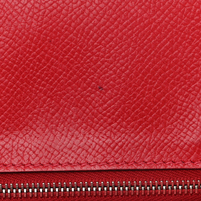 Hermes Epsom Bearn Gusset Wallet Rouge Casaque 8 of 11