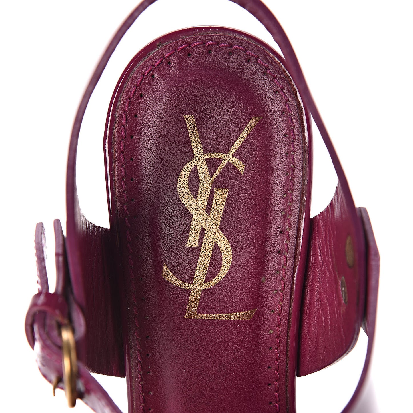 Patent Tribute Stud Platform Sandals 36.5 Fuchsia