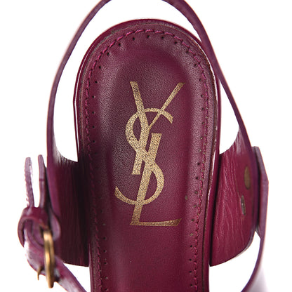 Saint Laurent Patent Tribute Stud Platform Sandals 36.5 Fuchsia 7 of 12