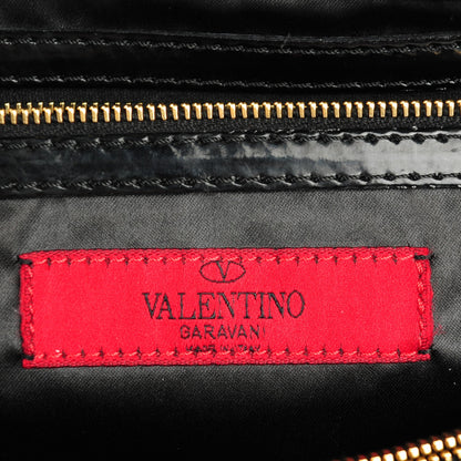 Valentino Garavani Patent Lacca Small Nuage Bow Hobo Black 6 of 7