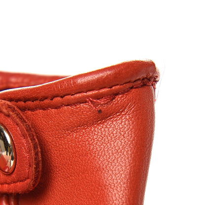 Chanel Lambskin Tweed Fingerless Gloves 7 Red 7 of 8