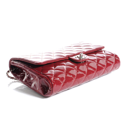 Chanel Patent Quilted Clutch Flap Red 4 of 8