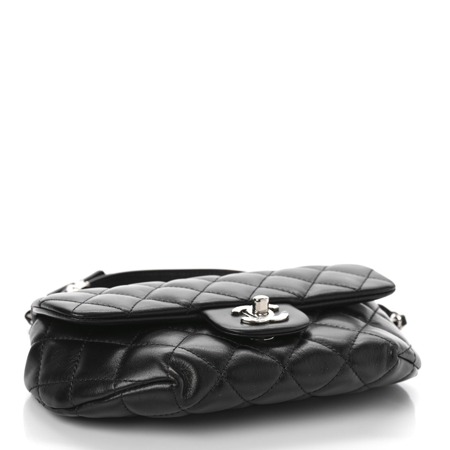 Chanel Calfskin Quilted CC Uniform Flap Belt Bag Black 4 of 9