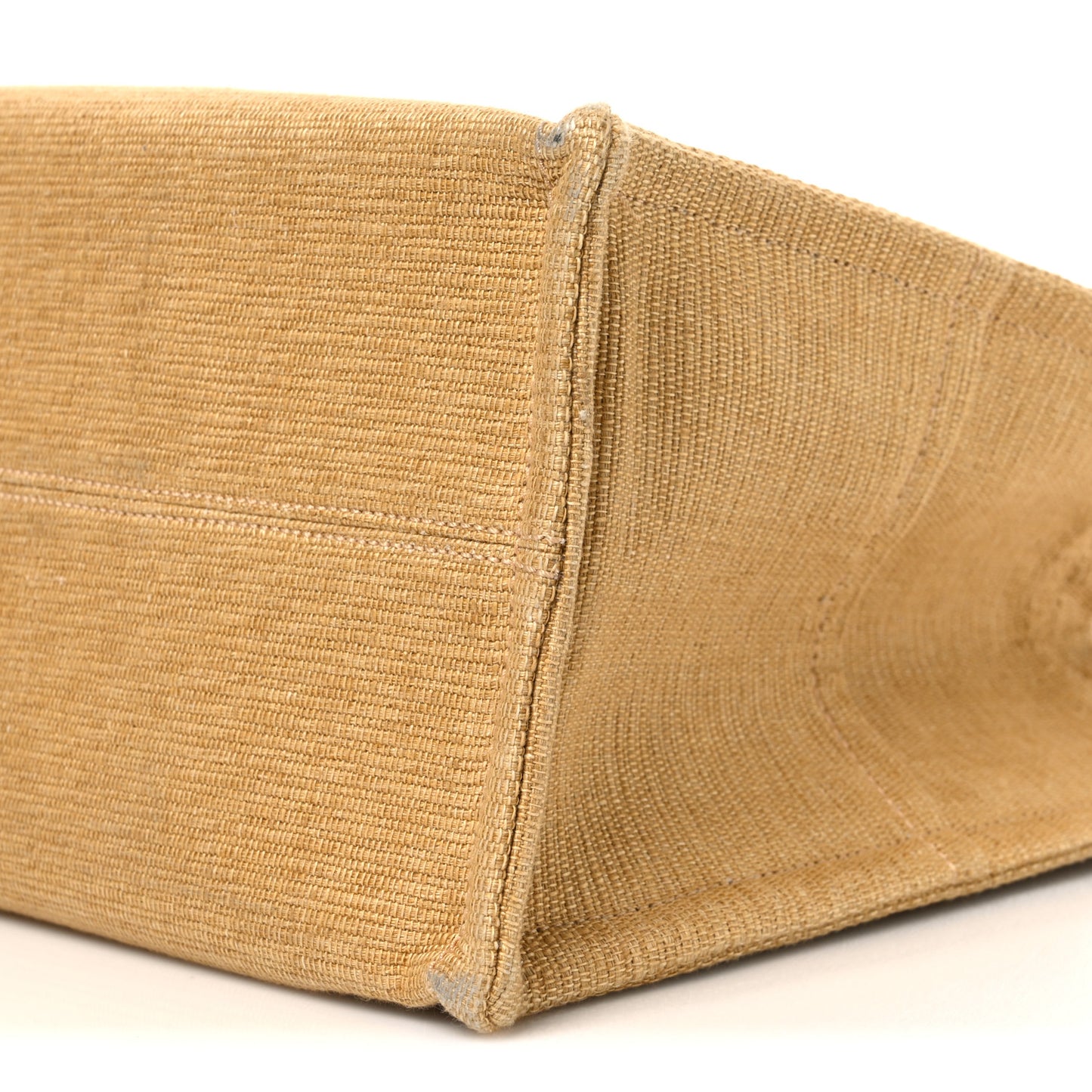 Canvas Calfskin Triomphe Large Cabas Thais Natural Tan