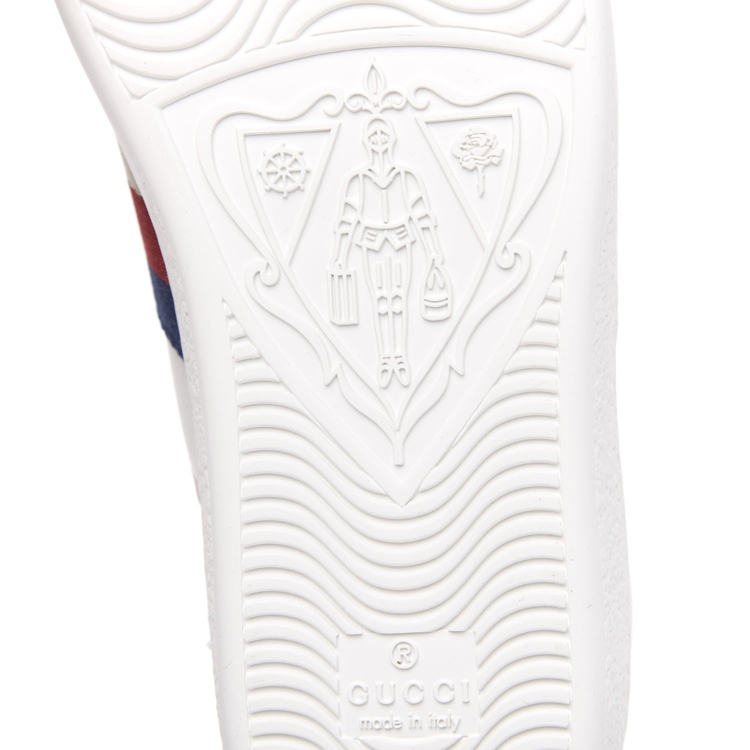 Gucci Calfskin Bee Star Embroidered Sylvie Web Ace Sneakers 35.5 White 7 of 9
