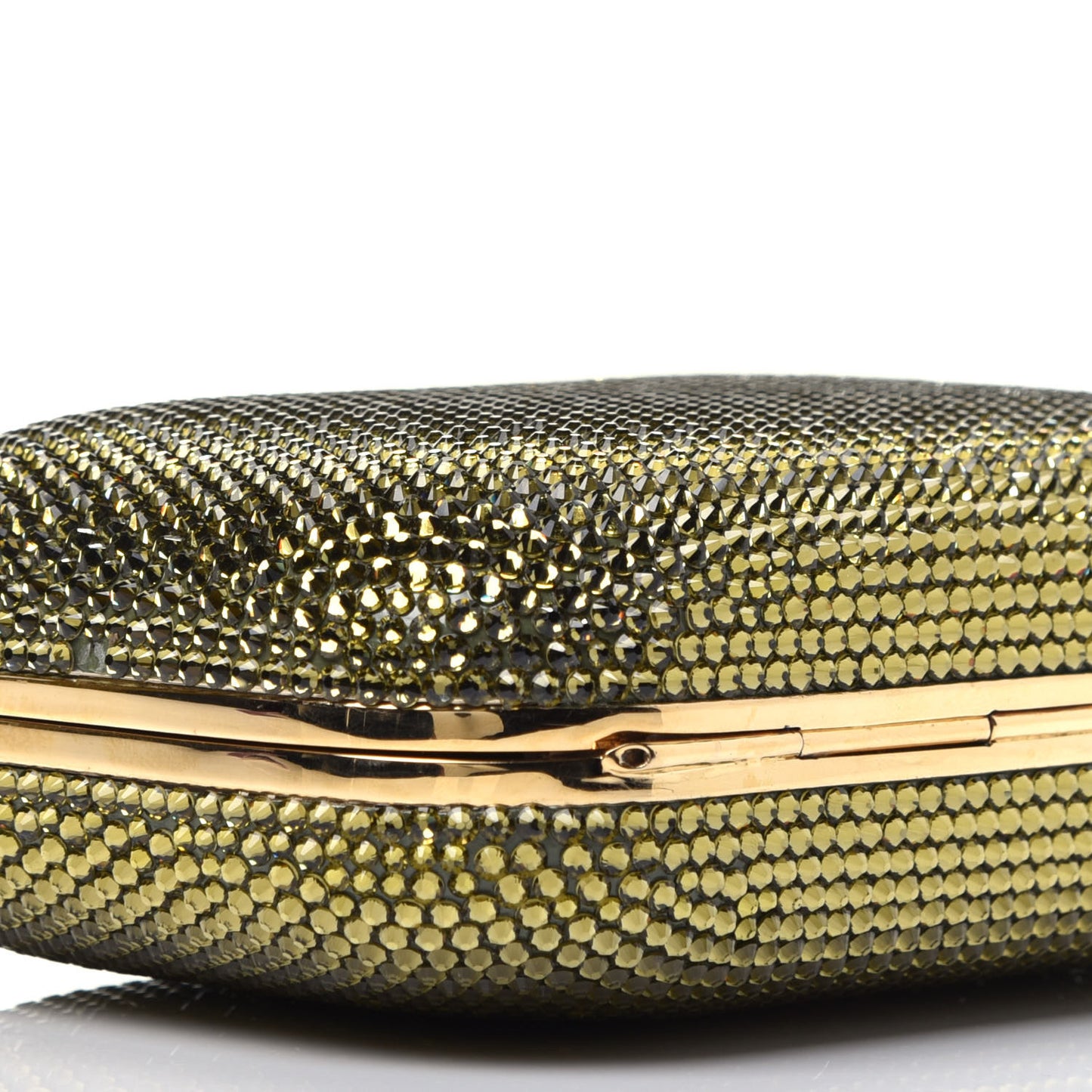 Swarovski Crystal Minaudiere Clutch Gold