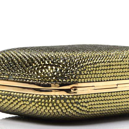Judith Leiber Swarovski Crystal Minaudiere Clutch Gold 12 of 13