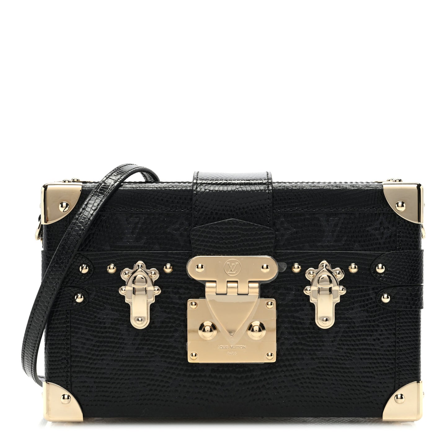Lizard Petite Malle Black