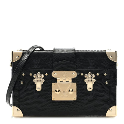 Louis Vuitton Lizard Petite Malle Black 1 of 9