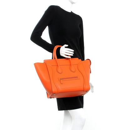 Celine Palmelato Mini Luggage Bright Orange 2 of 8
