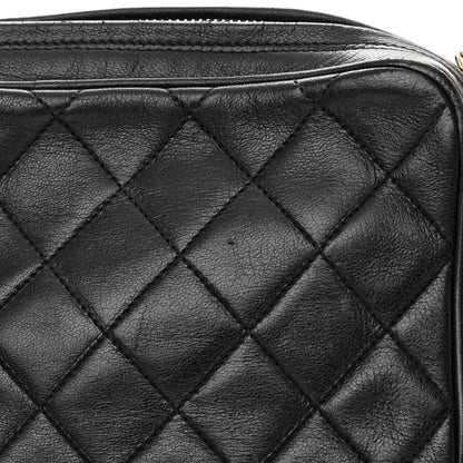 Chanel Lambskin Quilted Tassel Camera Case Black 13 of 13