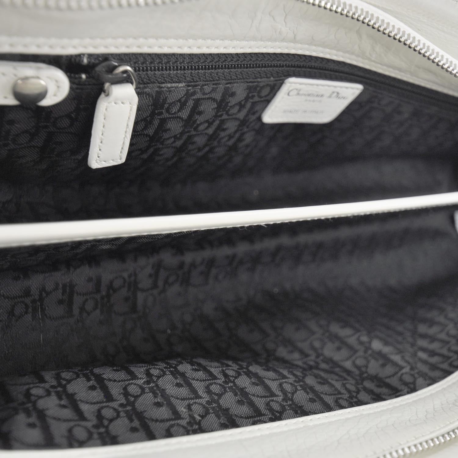 Christian Dior Calfskin Cannage Stitched East West Lady Dior White 6 of 9