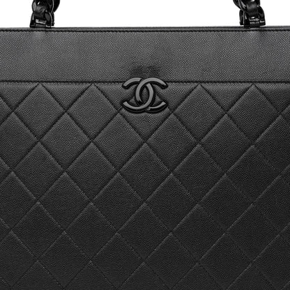 Chanel Caviar Quilted My Everything Large Shopping Tote Black 8 of 10