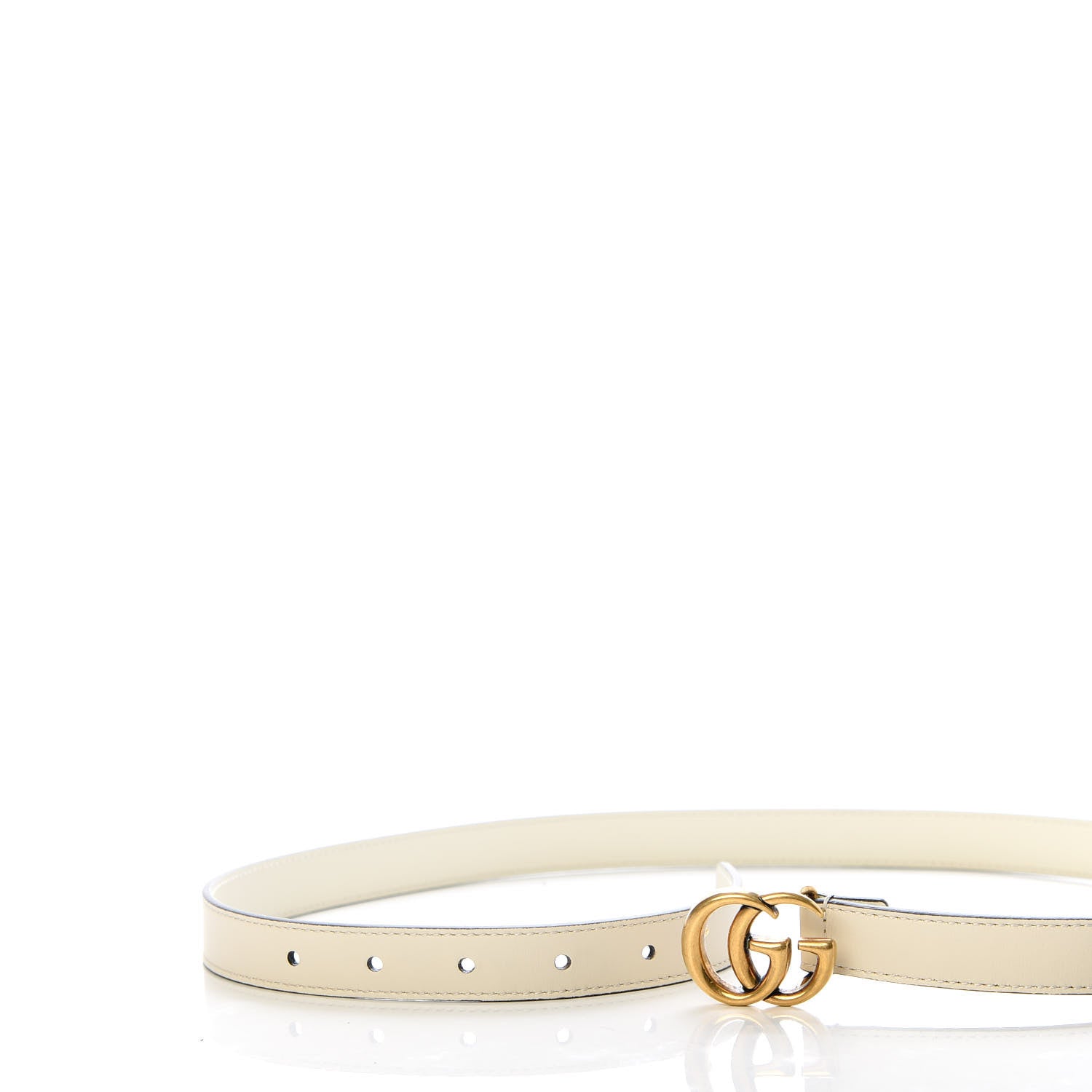 Gucci Calfskin Double G 20mm Belt 80 32 Mystic White 4 of 4