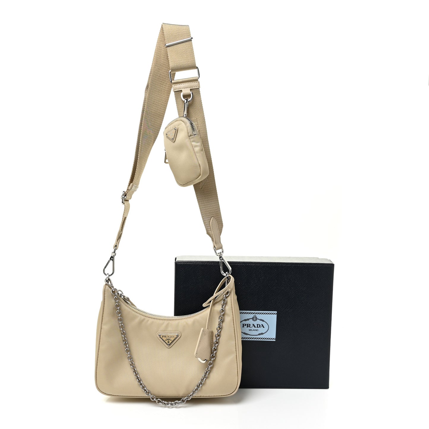 Re-Nylon Saffiano Re-Edition 2005 Shoulder Bag Deserto