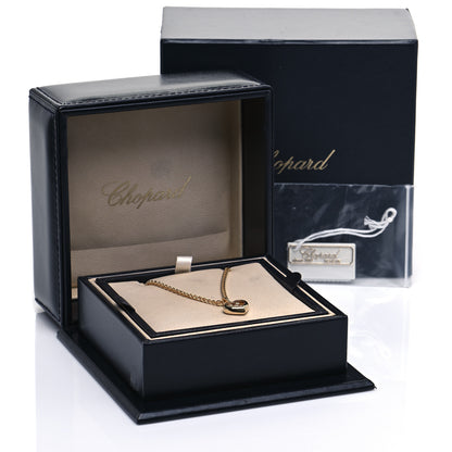 Chopard 18K Yellow Gold Diamond Happy Diamonds Icons Heart Pendant Necklace 6 of 6