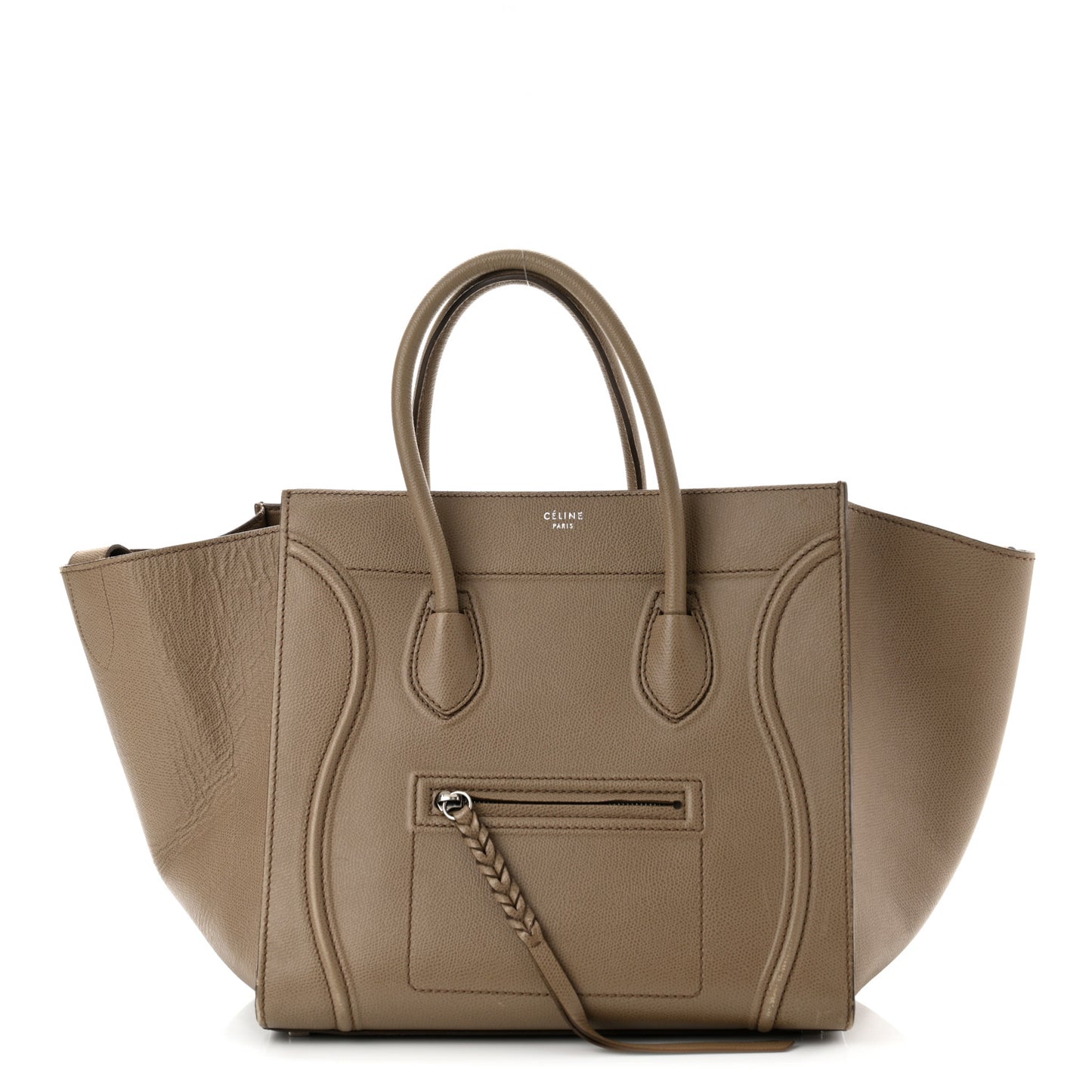 Baby Grained Calfskin Medium Phantom Luggage Taupe