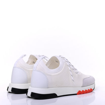 Hermes Knit Womens Addict Sneakers 37.5 White 4 of 10