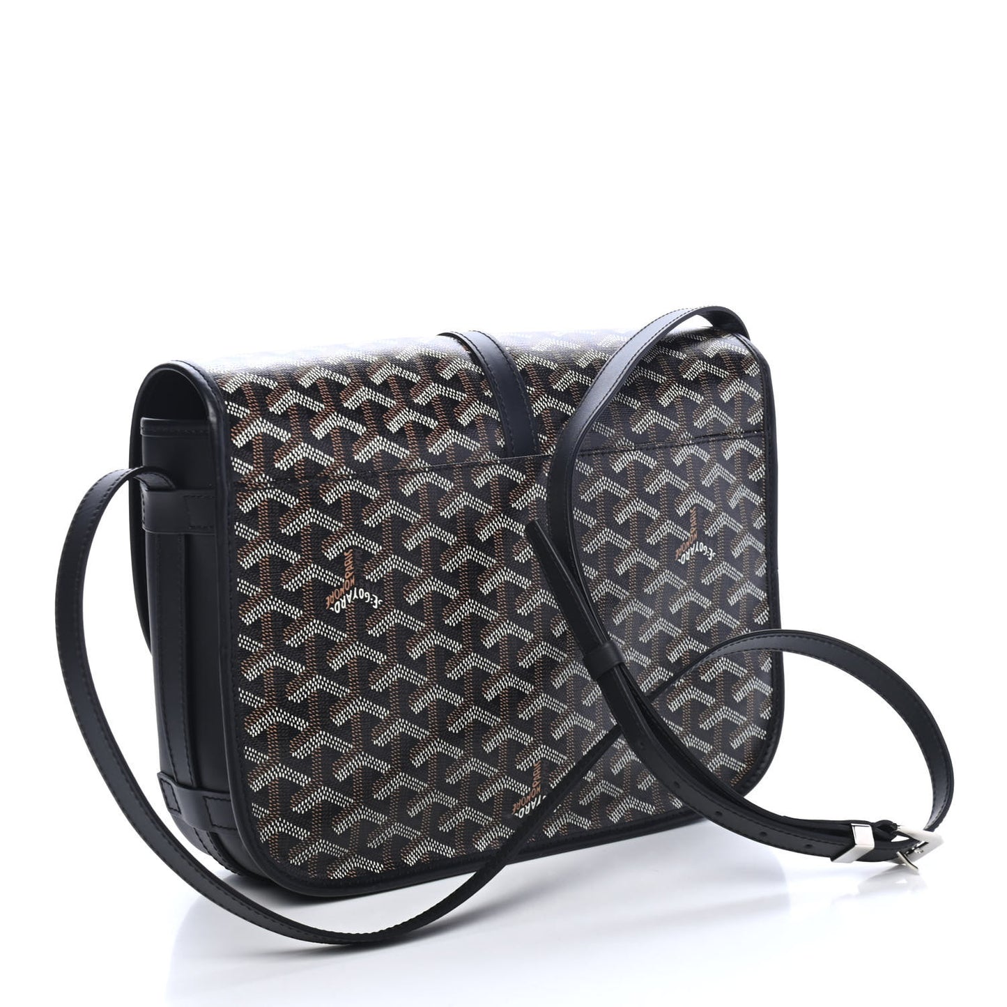 Goyardine Belvedere II MM Messenger Bag Black