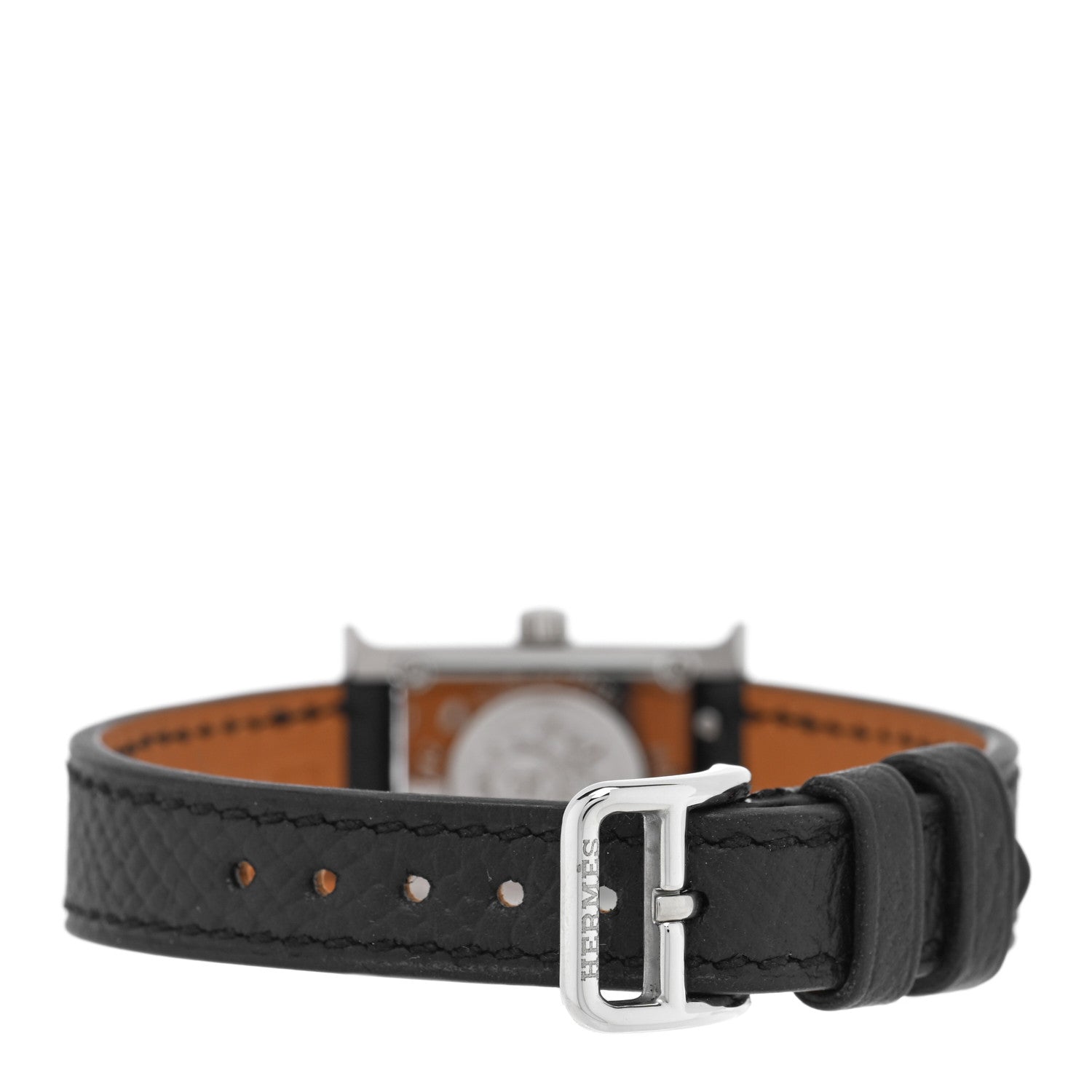 Hermes Stainless Steel Epsom 17.2mm Heure H Hour Quartz Watch Noir 3 of 5
